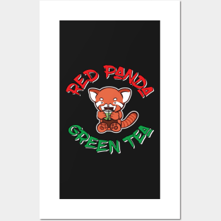 Red Panda Green Tea Posters and Art